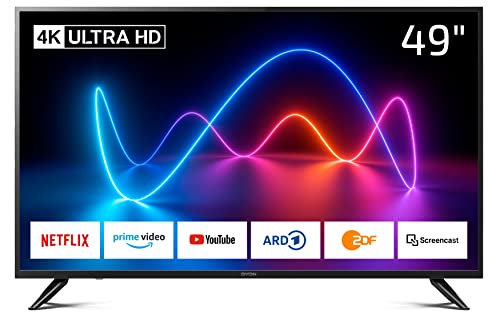 DYON Movie Smart 49 XT 123 cm (49 Zoll) Fernseher (4K Ultra-HD Smart TV, HD Triple Tuner, Prime Video, Netflix & HbbTV)