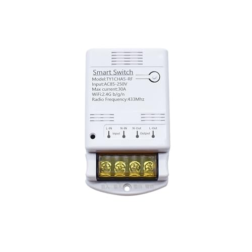 Smart Switch 4000W 30A Home Automation Modul 20A Relais Modul RF433 220V 12V 24V Empfänger arbeit mit Hause (Size : AC 85-250V)