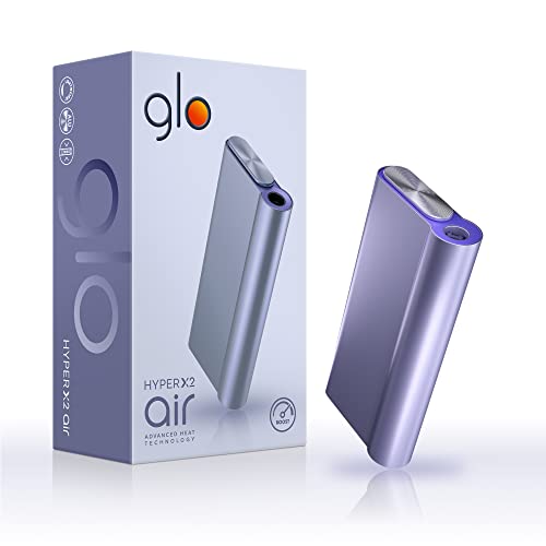 GLO hyper X2 Air Tabakerhitzer, Elektrischer Tabak Heater für klassischen Zigaretten Geschmack, Alternative zur E-Zigarette, Einfache Reinigung, bis zu 20 Sticks pro Akku-Ladung, Crisp Purple