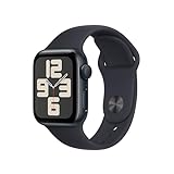 Apple Watch SE (2. Generation, 2023) (GPS, 40 mm) Smartwatch mit Aluminiumgehäuse und Sportarmband (M/L) in Mitternacht. Fitness- und Schlaftracker, Unfallerkennung, Herzfrequenzmesser, Retina Display