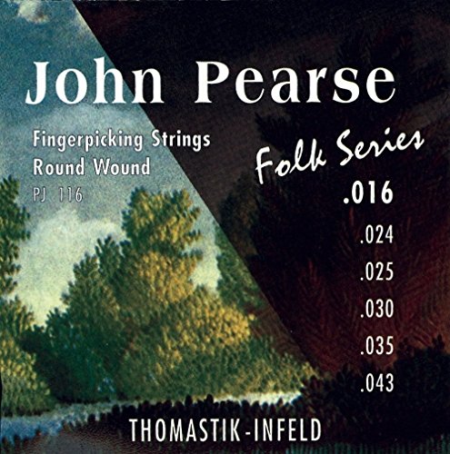 Thomastik 656697 Saiten für Klassik-Gitarre John Pearse Folk Series Light, Satz PJ116
