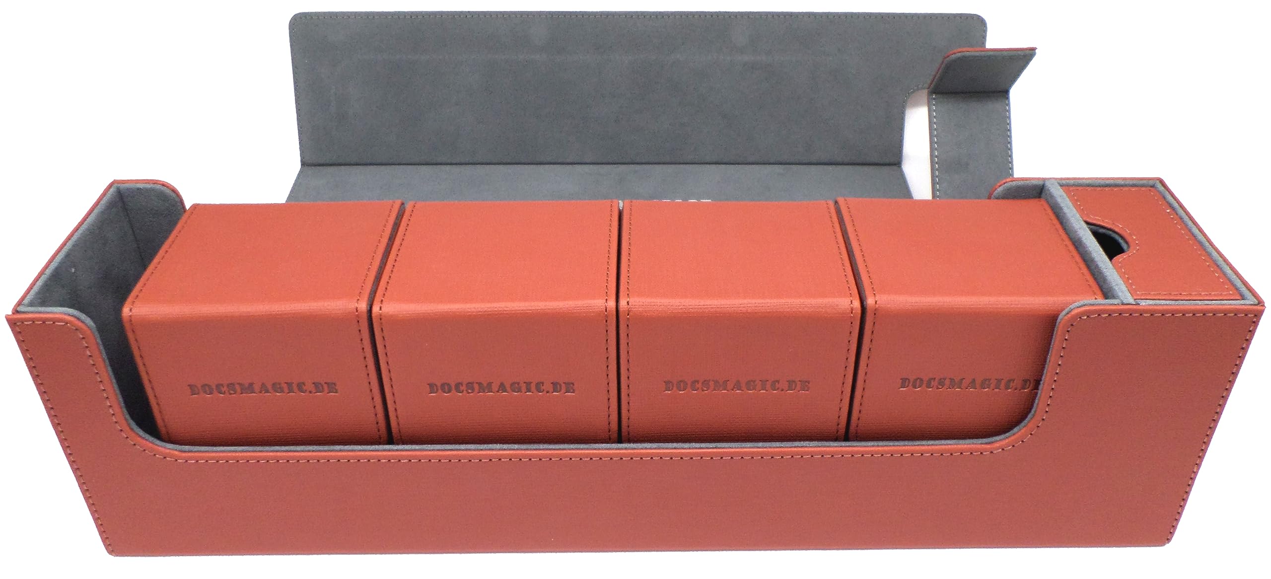 docsmagic.de Premium Magnetic Tray Long Box Copper Large + 4 Flip Boxes - Kupfer