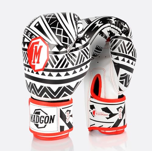 MADGON Premium Boxhandschuhe | Kickboxhandschuhe für Kampfsport, MMA, Sparring, Muay Thai, Boxen für Männer und Frauen - 16oz