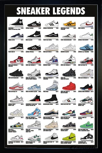 Close Up Sneaker Legends Poster (66x96,5 cm) gerahmt in: Rahmen schwarz