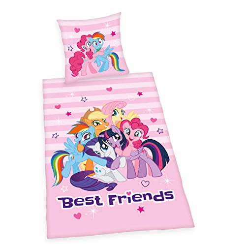 Bettwäsche- Set My little Pony "Best Friends" ,Kopfkissenbezug 70x90cm, Bettbezug 140x200cm, Renforcé, mit Qualitäts- Reißverschluss