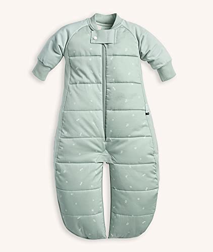 ergoPouch Baby Schlafsack, 3-12 Monate, ideal im Winter | Sage | TOG 3.5 | Umwandelbar in einen Schlafsack mit Füßen/mit Beinen | Mit Ärmeln, 100% Bio Baumwolle, für Kinder