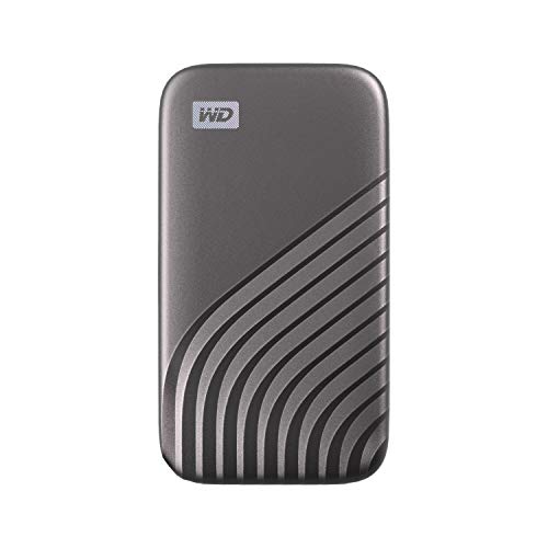 WD My Passport SSD 4TB Mobile Festplatte (NVMe-Technologie, USB-C und USB 3.2 Gen-2 kompatibel, Lesen 1050 MB/s, Schreiben 1000 MB/s) dunkelgrau