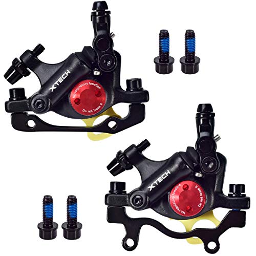 Huntfgold ZOOM HB-100 Hydraulische Scheibenbremsen-Sets für Mountainbikes, Öldruck, Scheibenbremsen, Werkzeug, Bremssättel vorne/hinten (schwarz)