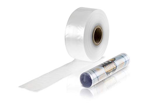 WPTrading - 1 x Rolle Schlauchfolie 80 mm x 250 lfm (100my) Transparent - LDPE-Folie als spezielle Beutel Verpackung lebensmittelecht - Individuelle Folienbeutel Verpackung für Lebensmittel