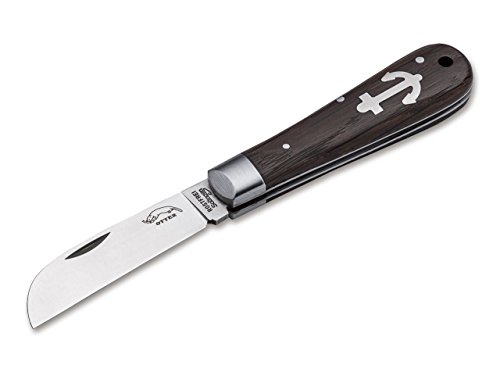 Otter Unisex - Erwachsene Anker-Messer Klein Räuchereiche Taschenmesser, braun, 15,5 cm