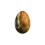 Ungebohrte Yoni-Eier, 45 x 30 mm, natürliches Rosenquarz-Massage-Ei, Obsidian-Kristall-Jade-Eier, Kegel-Übungs-Massageball, Jade-Eier (Color : Unakite Eggs)
