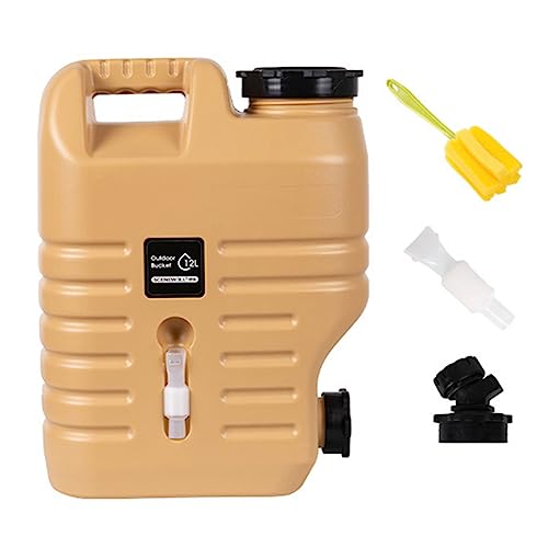 KOBONA 12 Wasserbehälter mit Hahn,Camping Wasserkanister BPA-frei Kanister Trinkwasserkanister Tragbar Mehrzweckkanister Wassertank für Wandern,Picknicks,Notfall…