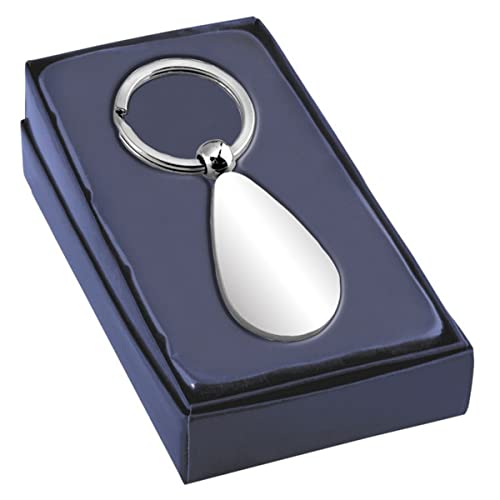 SILBERKANNE Schlüsselanhänger Elegant Tropfen 8,5 x 3,5 cm Premium Silber Plated edel versilbert. Fertig zum verschenken mit schicker Geschenkverpackung