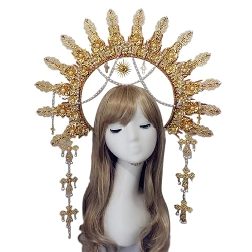 DIY Material Kit Lolita Krone Material Paket Mond Perle Stirnband Luxus Haar Hoop Kopfbedeckung Haar Accs Für Frauen