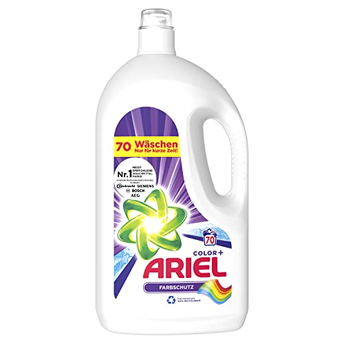 Ariel Waschmittel Flüssig, Flüssigwaschmittel, Color Waschmittel, 70 Waschladungen, Farbschutz (3.85 L)