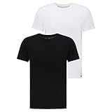Lee Herren Twin Pack Crew T-Shirts, Schwarz & Weiß, L