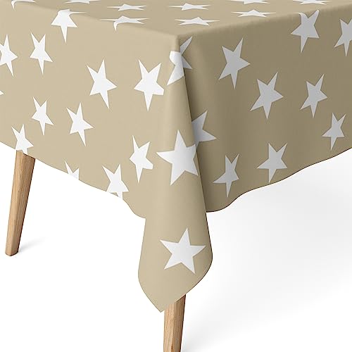 Martina Home Tischdecke aus Kunstharz, Beige, 300 x 140 cm