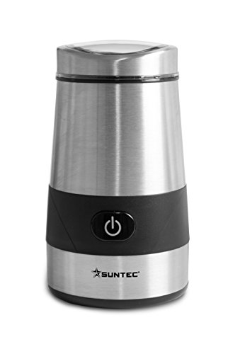 SUNTEC Kaffeemühle KML-8540 design pro [Trichter für max. 200 g Kaffeebohnen, Mahlgrad + Anzahl Tassen einstellbar, Behälter spülmaschinenfest, max. 200 W]
