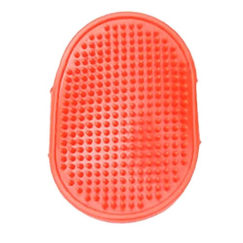 PAKEY Pet Massage Brush Dog Rubber Comb Grooming Brush Dog Adjustable Bath Comb for Pets Dogs Cats Short Long Hair Red