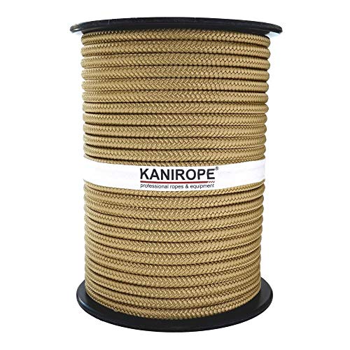 Kanirope® PP Seil Polypropylenseil MULTIBRAID 14mm 100m Farbe Gold (1345) 16x geflochten