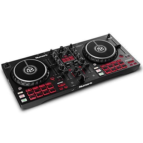 Numark Mixtrack Pro FX – 2 Deck DJ-Controller für Serato DJ mit DJ-Mixer, integriertem Audio Interface, Touch-kapazitiven Jogwheels und Effekt-Paddel