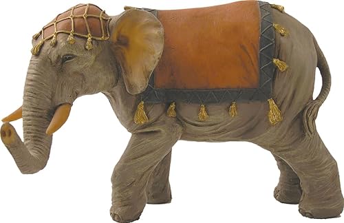 FADEDA Elefant/Höhe: 10cm/handbemalt/detailgetreue Krippen Figuren - Weihnachten Tisch Dekoration Krippe Zubehör
