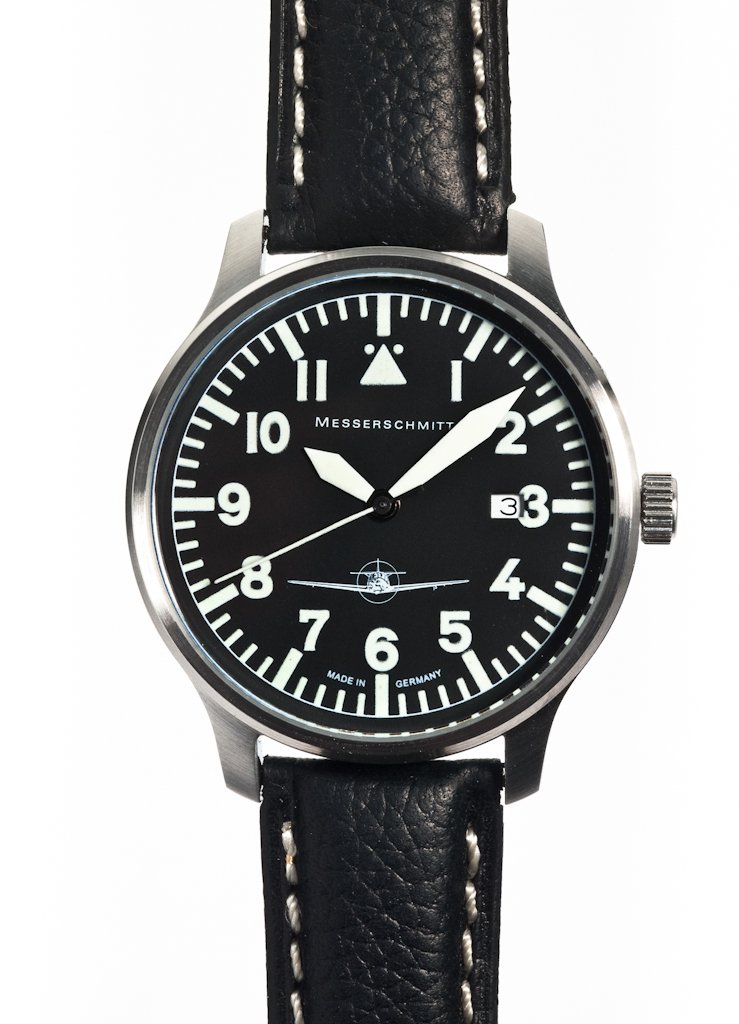 Aristo ME108-42S Armbanduhr, Unisex, Leder, Schwarz, Schwarz, Streifen