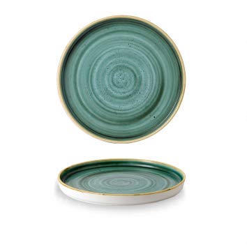 Kadida Churchill Stonecast -Walled Chefs Plate, Durchmesser: Ø 21cm, Farbe wählbar (Samphire Green)