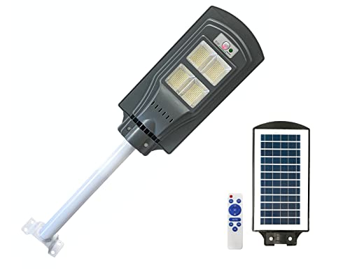 Vicyol S&D Solar-Straßenlaterne 416LED 160W mit Photovoltaik-Panel. Outdoor Solar Lampen IP66 mit Automatischer Lichtsteuerung, Fernbedienung zur Beleuchtung von Straßen, Alleen, Höfen (150m²).