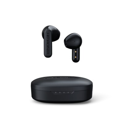 Urbanista Copenhagen True Wireless In Ear Kopfhörer Bluetooth 5.2, Touch-Bedienung Earbuds & Noise Cancelling Mikrofon, 32 Std. Spielzeit, USB C Ladecase, IPX4 Wasserabweisend, Mitternachtsschwarz