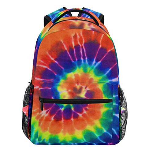 Oarencol Regenbogenfarbener Rucksack mit Aquarellfarbe für Damen Herren Mädchen Jungen