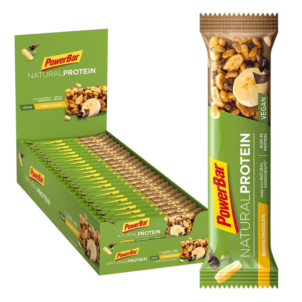Powerbar Natural Protein Banana Chocolate 24x40g - Veganer Protein Riegel + Natürliche Zutaten