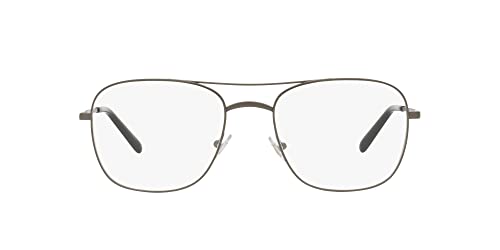 Brooks Brothers Men's BB1095T Square Prescription Eyewear Frames, Matte Gunmetal/Demo Lens, 56 mm