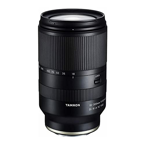 Tamron 18–300 mm F/3,5–6,3 Di III-A VC VXD Objektiv für Sony E APS-C spiegellose Kameras (schwarz)