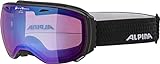 ALPINA BIG HORN QV - Verspiegelte, Selbsttönende & Kontrastverstärkende Skibrille Mit 100% UV-Schutz Für Erwachsene, black matt, One Size