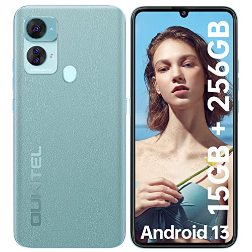 OUKITEL Smartphone Ohne Vertrag C33 Android 13 Handy Günstig, 256GB Smartphone (2TB Erweiterbar) 4G Handy 6.8 Zoll Großes Display, 50MP Kamera Face ID/Fingerabdruck/Dreifache SIM/GPS