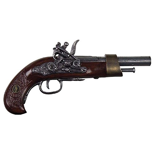 Steinschloss-Pistole, Replik Dekowaffe Pistole LARP Reenactment verschiedene Größen Verkauf ab 18 Jahren (30 cm)