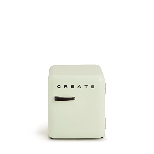 CREATE /RETRO FRIDGE 50 BLACK/Kühlschrank Pastellgrün Hebel schwarz/Minibar, ohne Gefrierfach, 50 cm