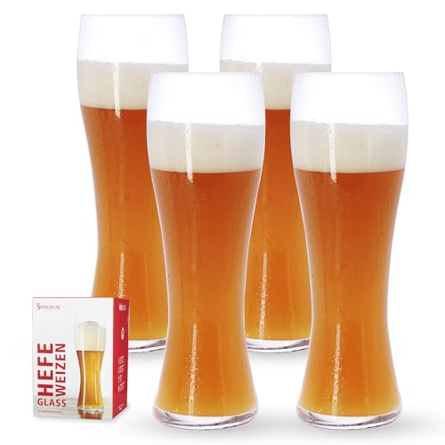 Spiegelau & Nachtmann, 4-teiliges Hefeweizenglas-Set, Kristallglas, 4991975, Beer Classics