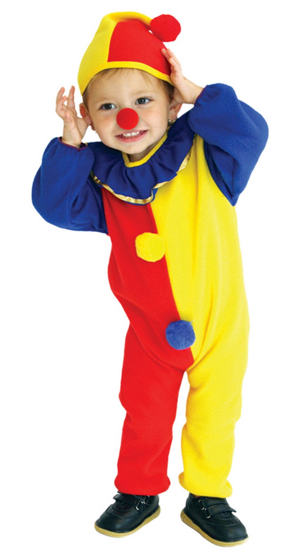 EOZY Kleinkind Clown Kostüm Halloween Jumpsuit mit Kapuze Karneval Fasching Kostüm Cosplay (M Körpergröße 110-120cm)