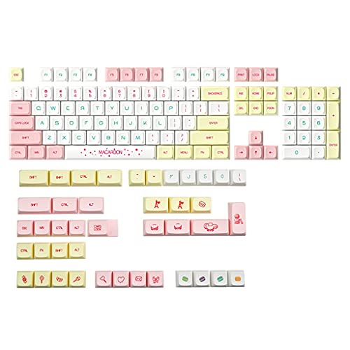 YUYAN 146 Tasten PBT Tastenkappen XDA Profil DYE-SUB Tastenkappe für Cherry MX Switch mechanische Tastatur Macaron