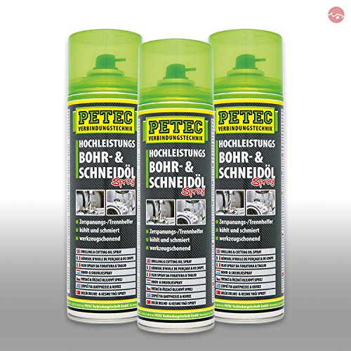 Petec_bundle 3X PETEC BOHR- und SCHNEIDÖL Spray Dose Bohröl Schneidmittel 500 ML 73050