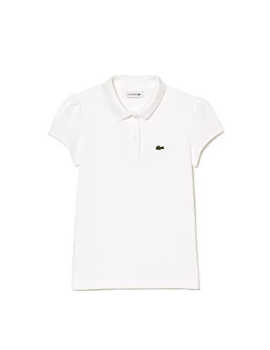 Lacoste Mädchen Pj3594 Poloshirt, Weiß (Blanc), 5 Jahre (Herstellergröße: 5A)