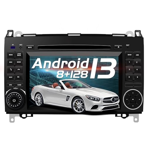 Android 13 Autoradio Stereo GPS Navigation für Mercedes Benz W169 W245 W639 B170 B200 Vito Viano W906 Sprinter VW Crafter HD Multi-Touchscreen (DVD Player, 7 Zoll, Octa Core 8GB RAM 128GB ROM)