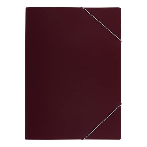 ELBA 100555330 Eckspanner 10er Pack Mappe aus PP-Kunststoff bordeaux