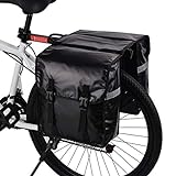 Wildken Fahrrad Gepäckträgertasche Wasserdicht Fahrradtasche Hinterradtasche für MTB Rennrad Faltrad mit Regen Abdeckung (Schwarz)