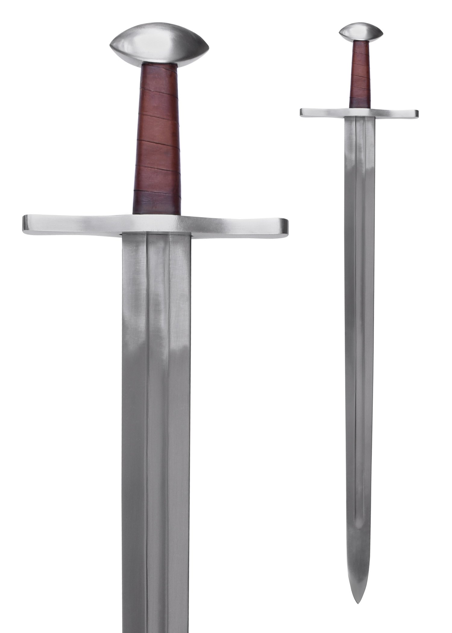 Battle-Merchant Schwert der späten Wikingerzeit mit Scheide, Wikingerschwert Echt Metall Erwachsene