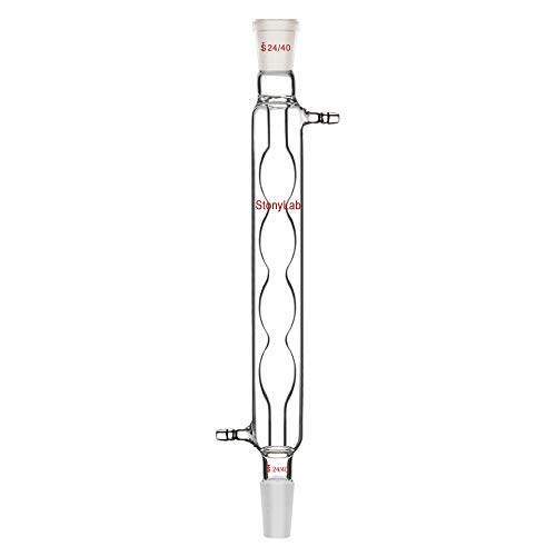 StonyLab Borosilikatglas Allihn Kondensor mit 24/40 Joint 200mm Jack Length Lab Glass Condensor