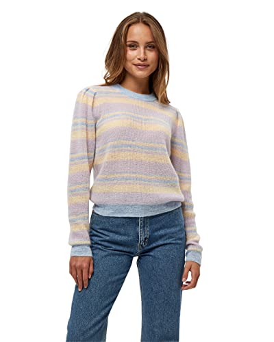 Minus ,Women's ,Anita Knit Striped Pullover, 9400 Dark Pasific blue stripes ,M