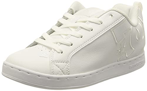 DC Damen Court Graffik Low Top Casual Skate Shoe, Weiß/Weiß/Weiß, 39 EU